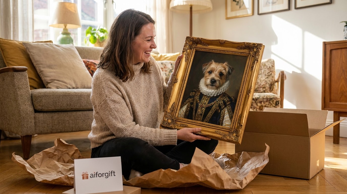 Unboxing a royal pet portrait