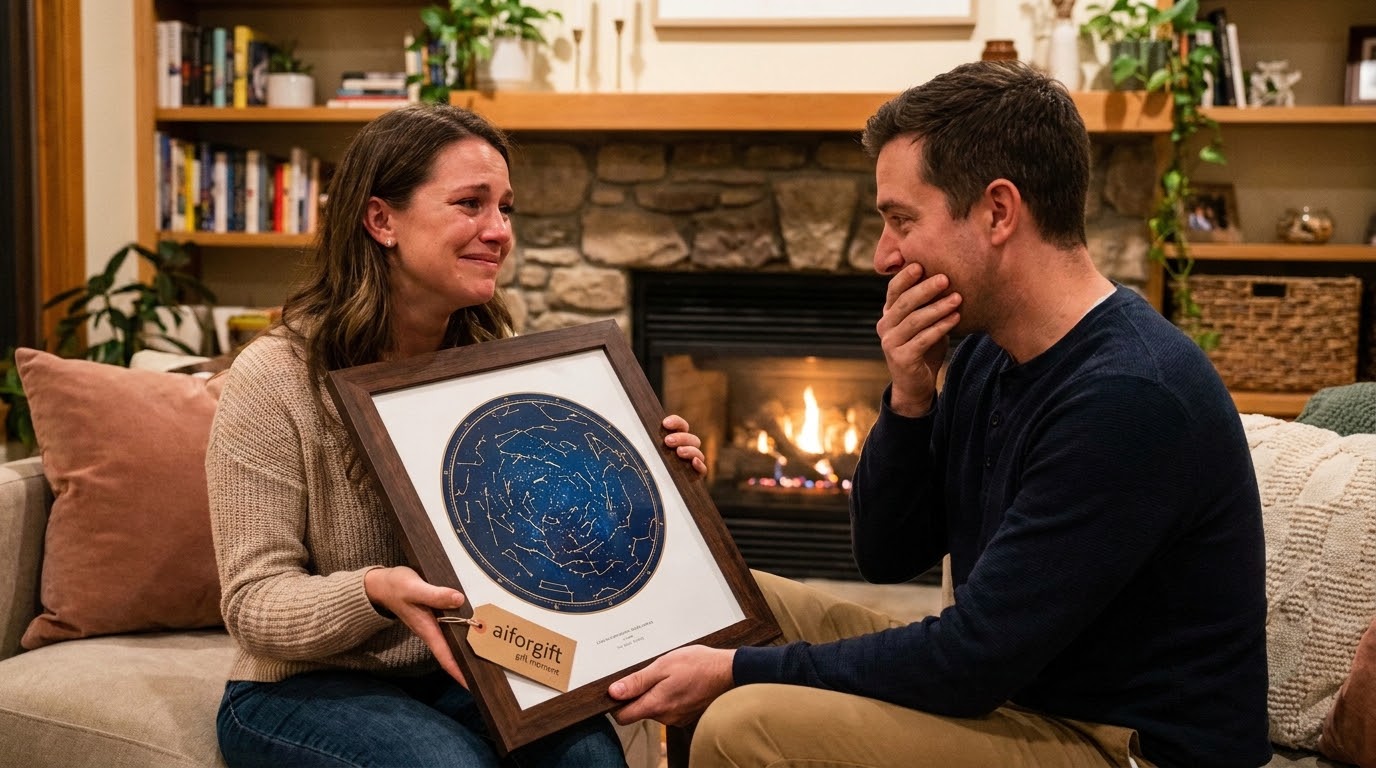Gifting a framed navy star map